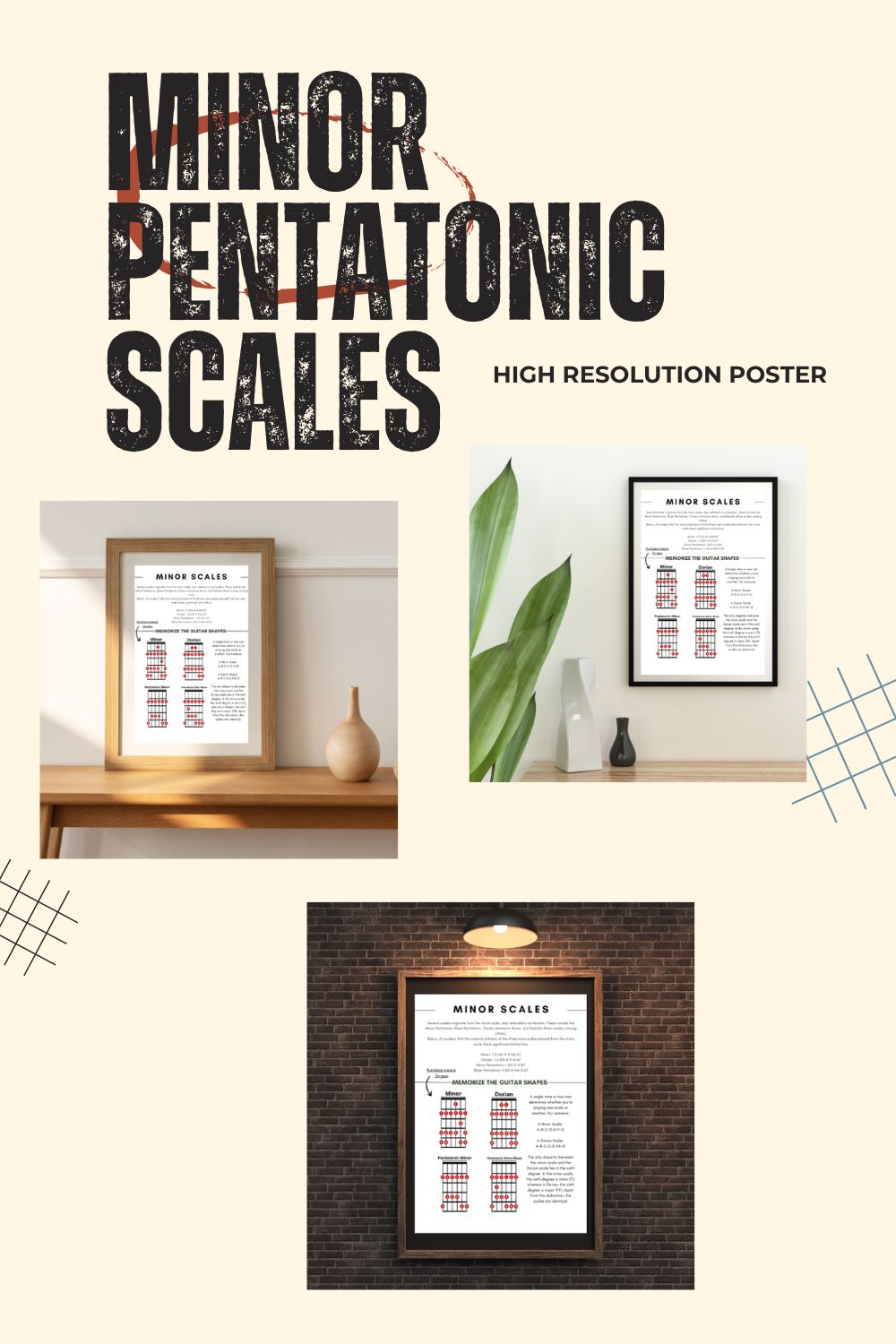 Minor Scales Poster - High-Resolution Ready To Print pinterest preview image.