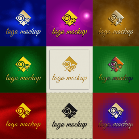 9 BUNDLES LOGO MOCK-UPS LUXURY GOLD AND COLORFUL cover image.