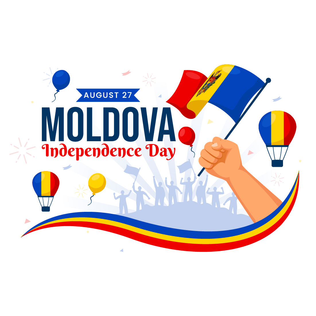 14 Moldova Independence Day Illustration preview image.