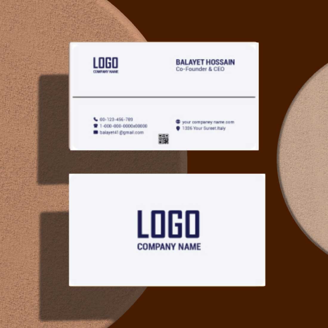professional business card templates, Editable Business Card, Minimalist Business Cards, Printable Business Card, Modern Business Card preview image.