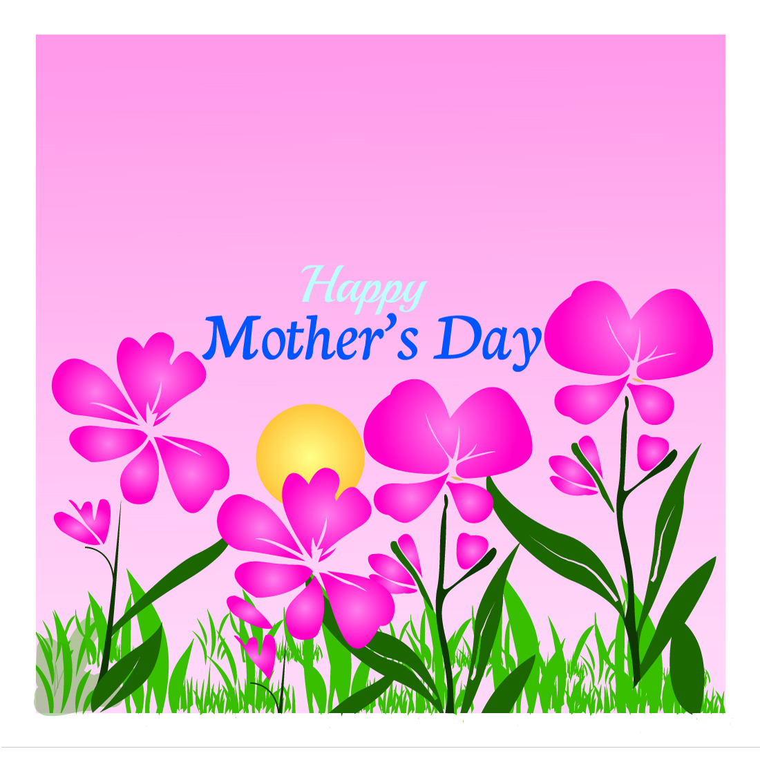 Mother's Day template design preview image.