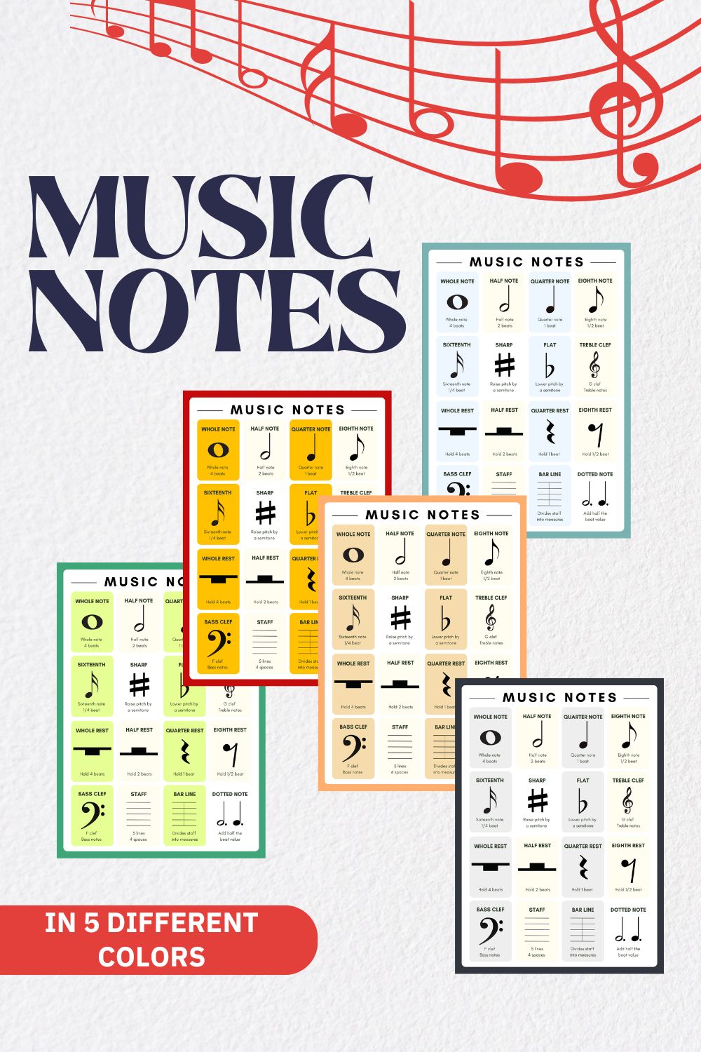 Music Poster - Wall Art, Classroom Posters, Homeschool Printables, Educational Poster pinterest preview image.