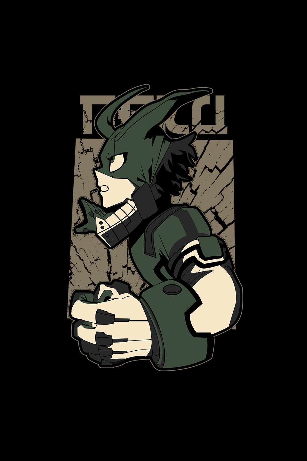 T-shirt design for "My Hero Academia pinterest preview image.