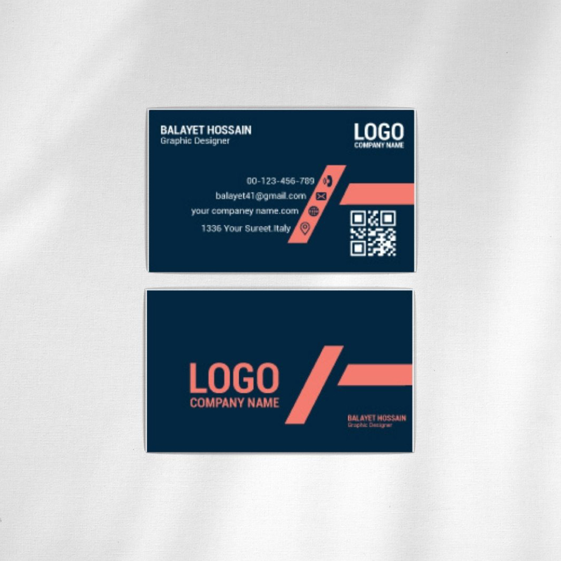 professional Modern business card templates, Editable Business Card, Minimalist Business Cards, Printable Business Card, Modern Business Card preview image.