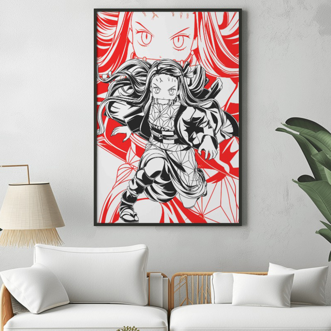 nezuko kamado demon slayer art board print. 754