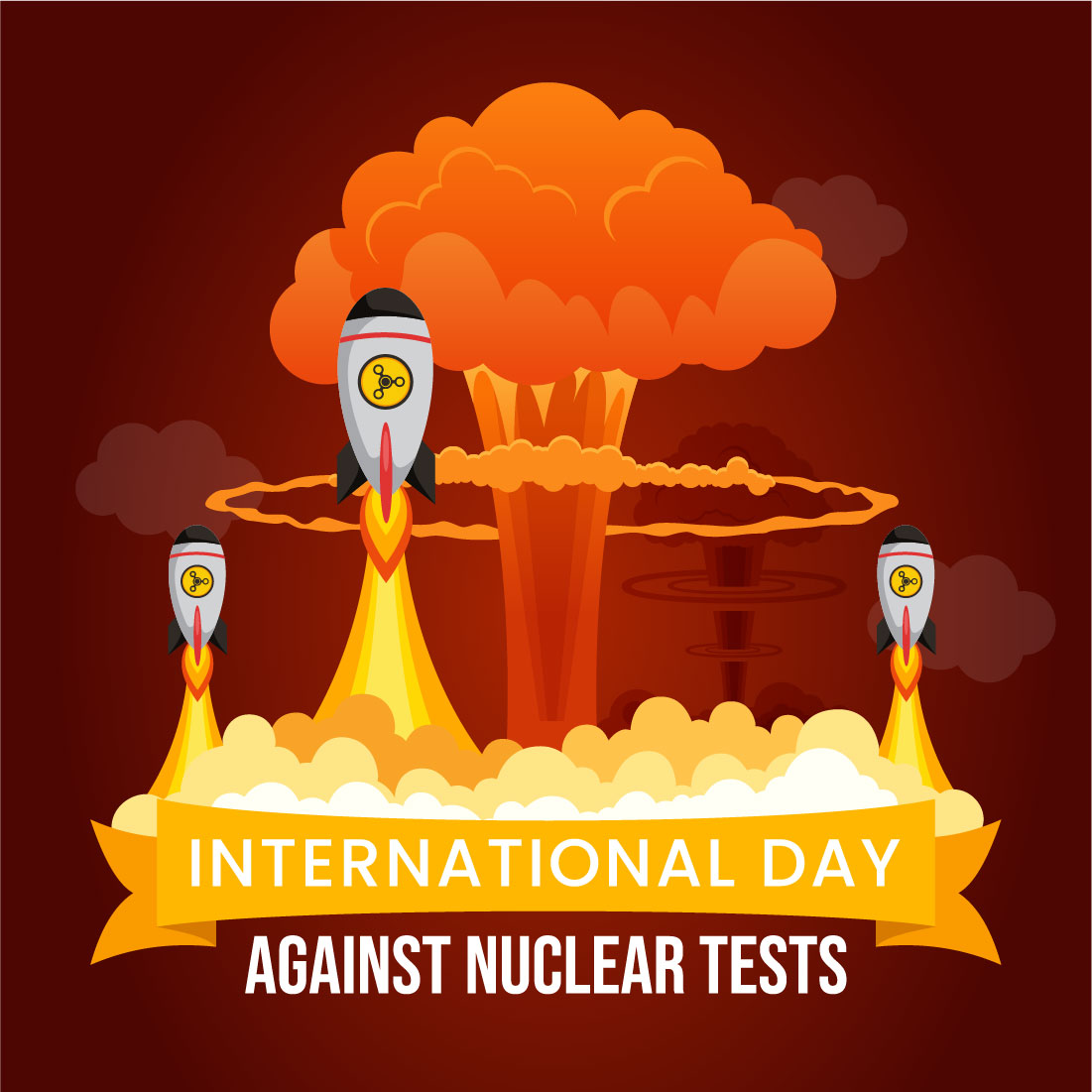 14 Day of Against Nuclear Tests Illustration preview image.