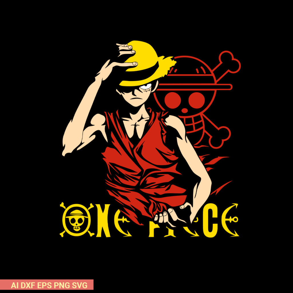 One Piece Monkey D. Luffy Svg, Anime Cartoon Svg, One Piece Svg, Luffy ...