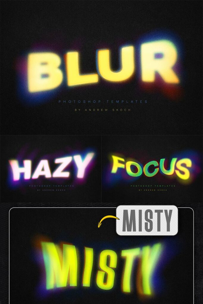 Gradient Blurred Text Effect - MasterBundles