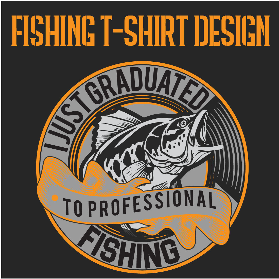 Fishing t-shirt design bundle cover image.