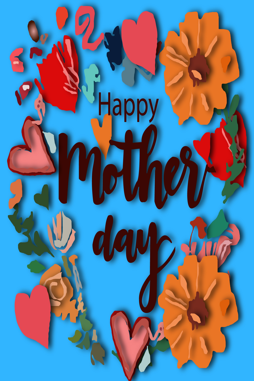 Mother's Day Template Design pinterest preview image.