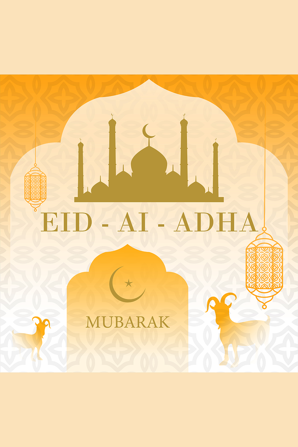 Eid al adha mubarak pinterest preview image.