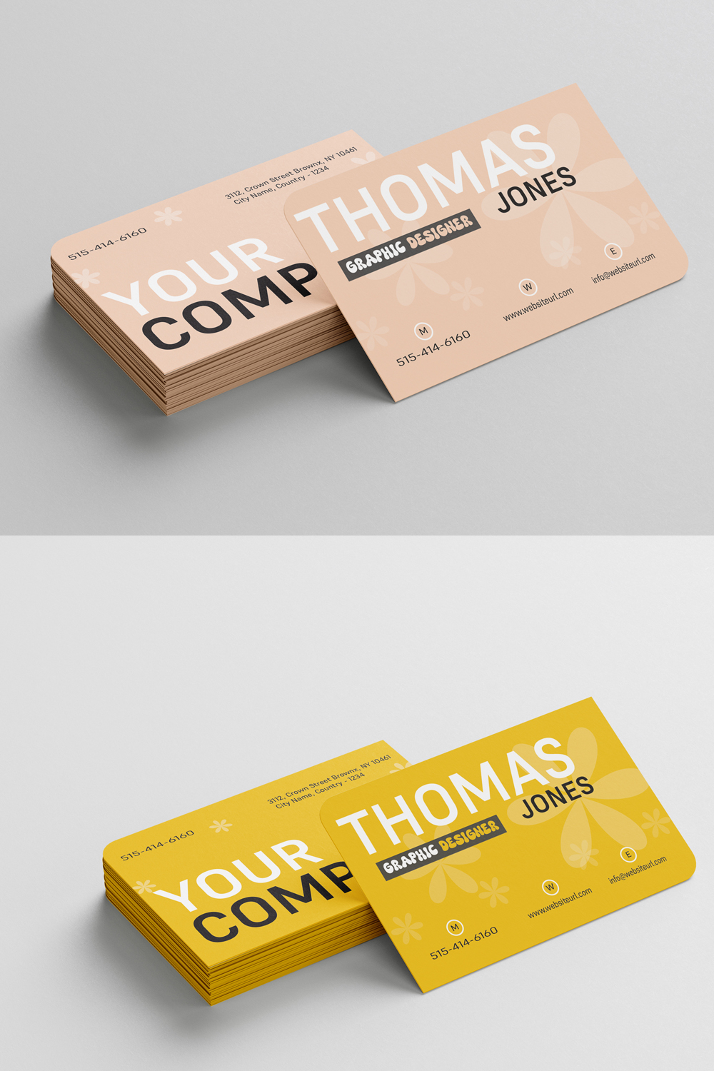 Business Card Template (Minimal) pinterest preview image.