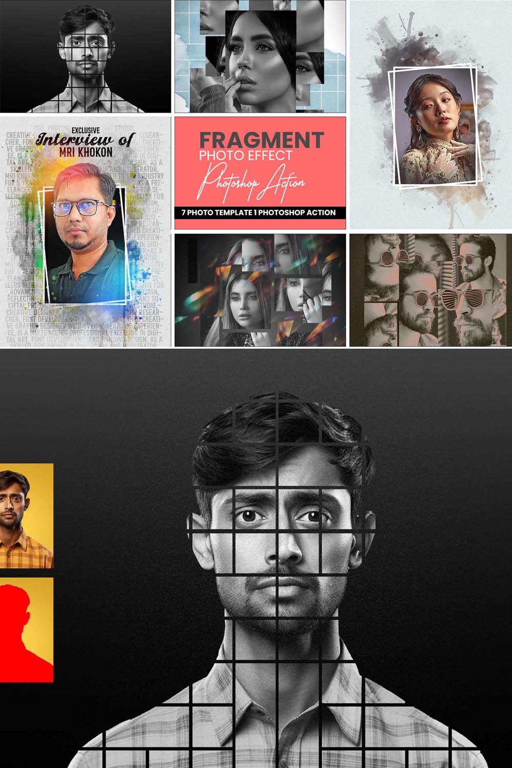 Fragment Photoshop Actions pinterest preview image.