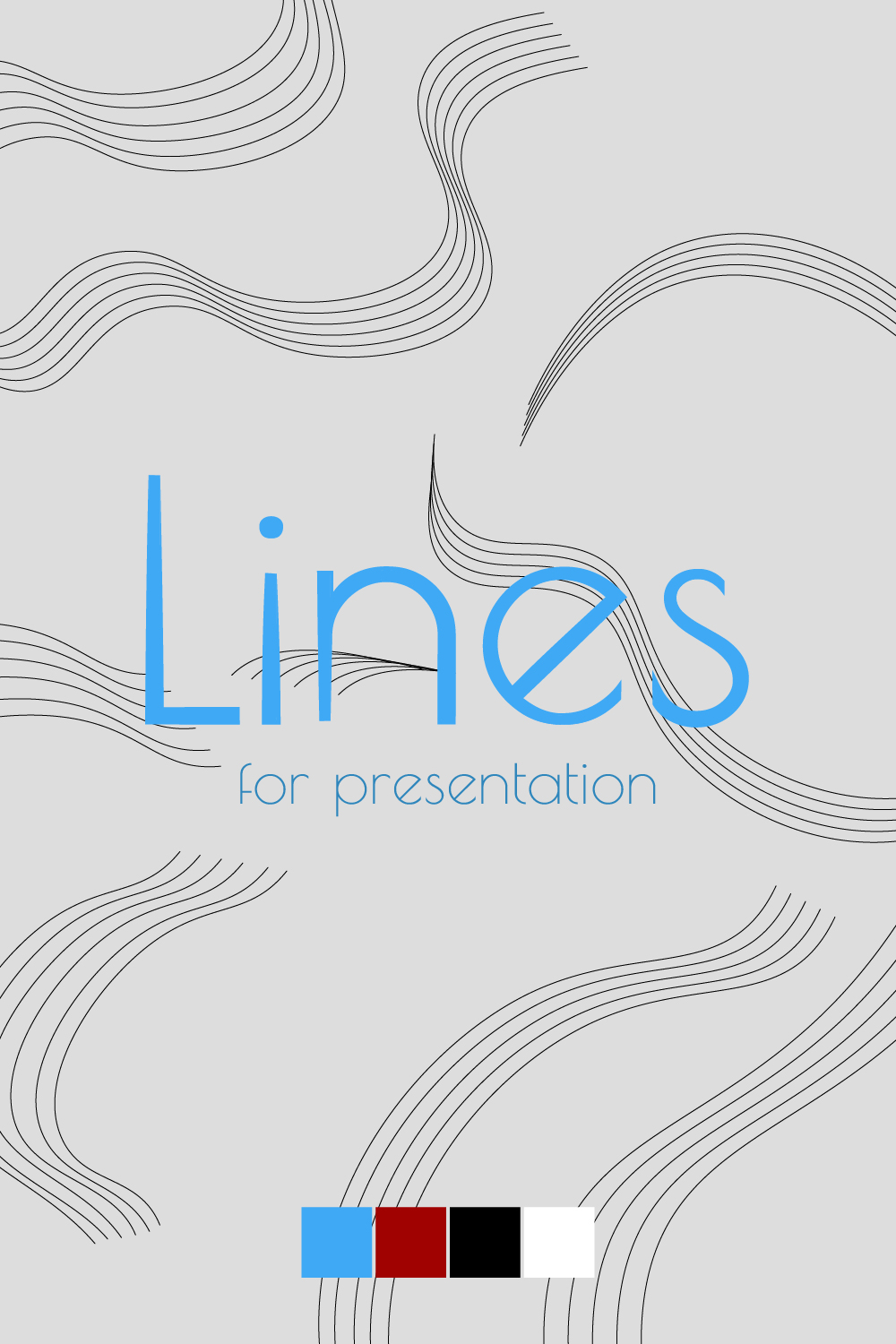 PNG lines for presentations Only - $1 pinterest preview image.