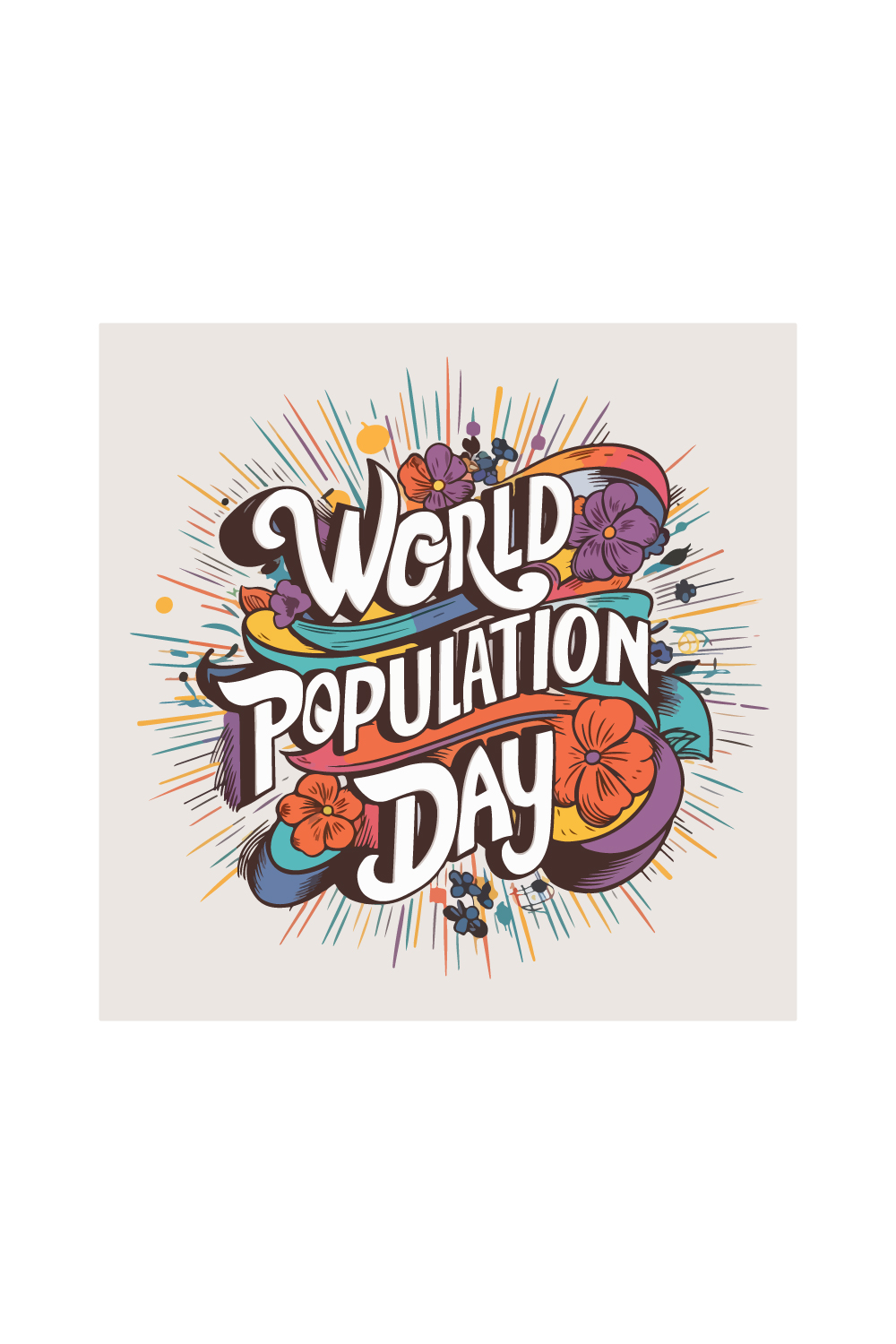 10 World Population Day Illustration pinterest preview image.