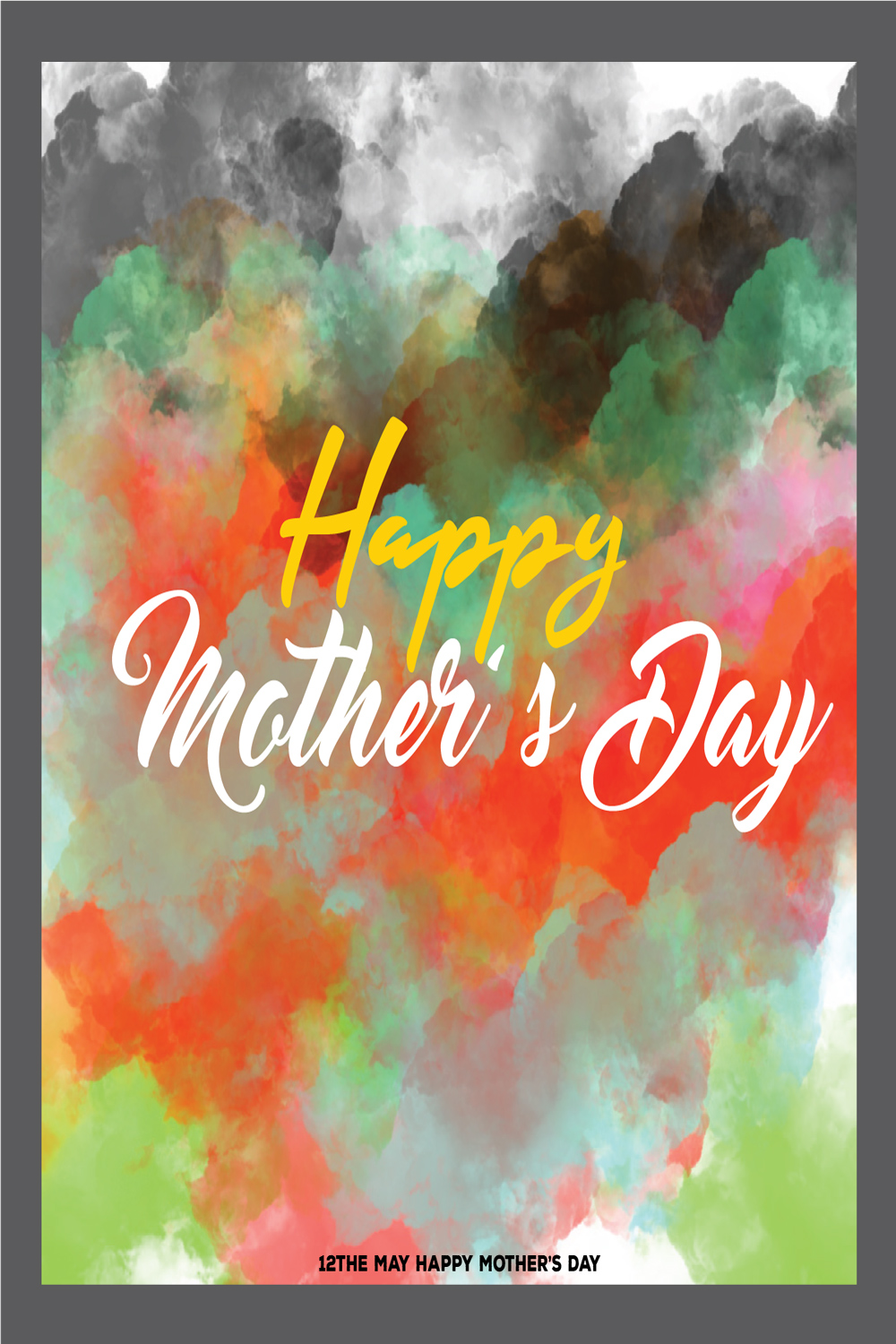 Mother's day template design pinterest preview image.