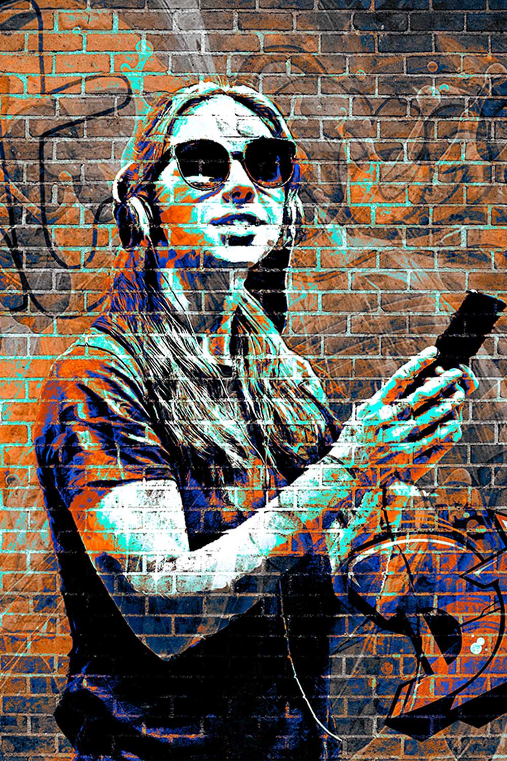 Graffiti Wall Painting Ps Action pinterest preview image.