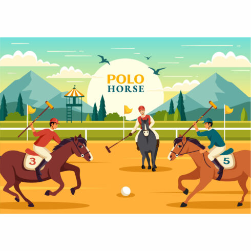 9 Polo Horse Sports Illustration cover image.