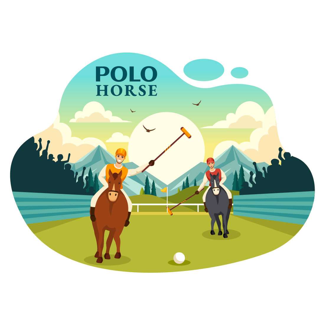 9 Polo Horse Sports Illustration preview image.