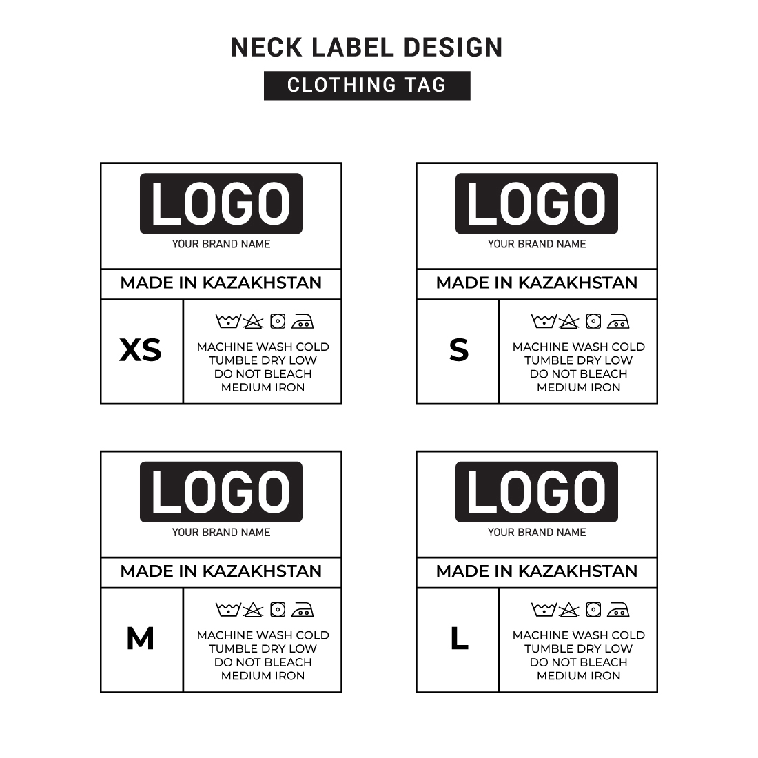 Neck Label Template preview image.