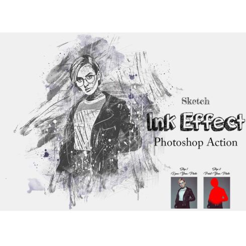 Sketch Ink Effect Photoshop Action cover image.
