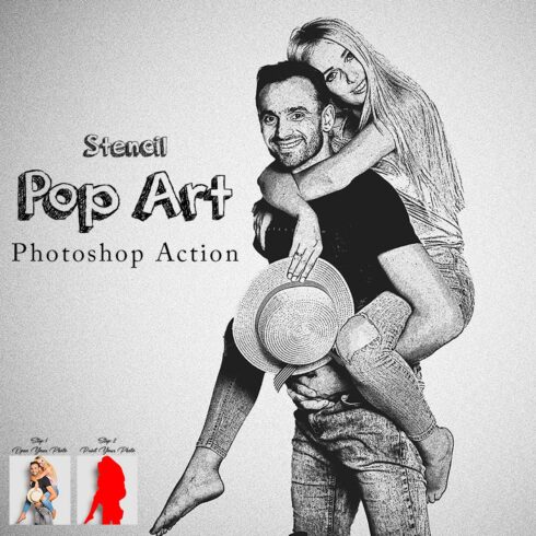 Stencil Pop Art Photoshop Action cover image.