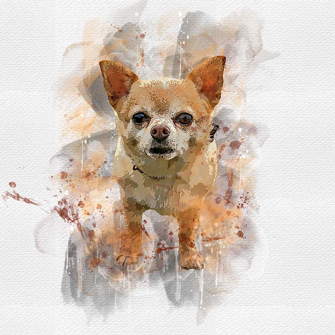 Watercolor Pet Painting Photoshop Action preview image.