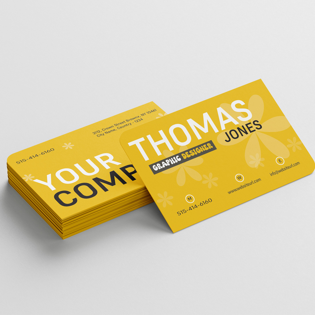 Business Card Template (Minimal) preview image.