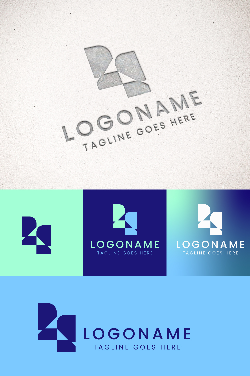 Logo Letter L L pinterest preview image.