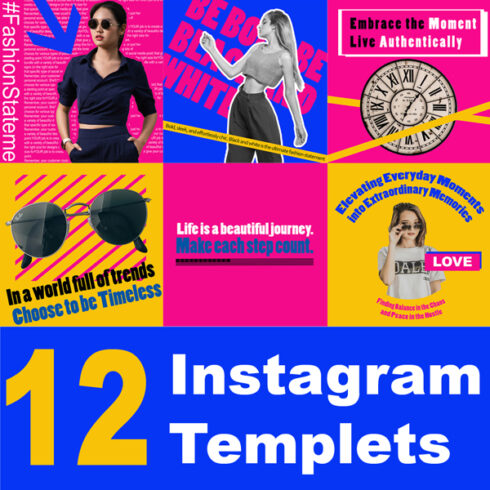 12 Instagram Post PSD Temples cover image.