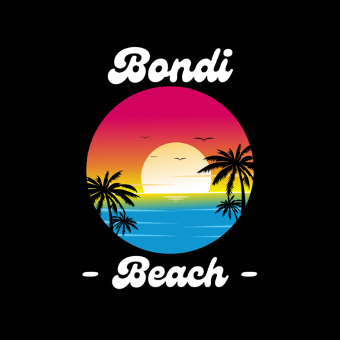 Bondi Beach Paradise Tee Shirt Retro Graphic Design For Tee Shirts cover image.