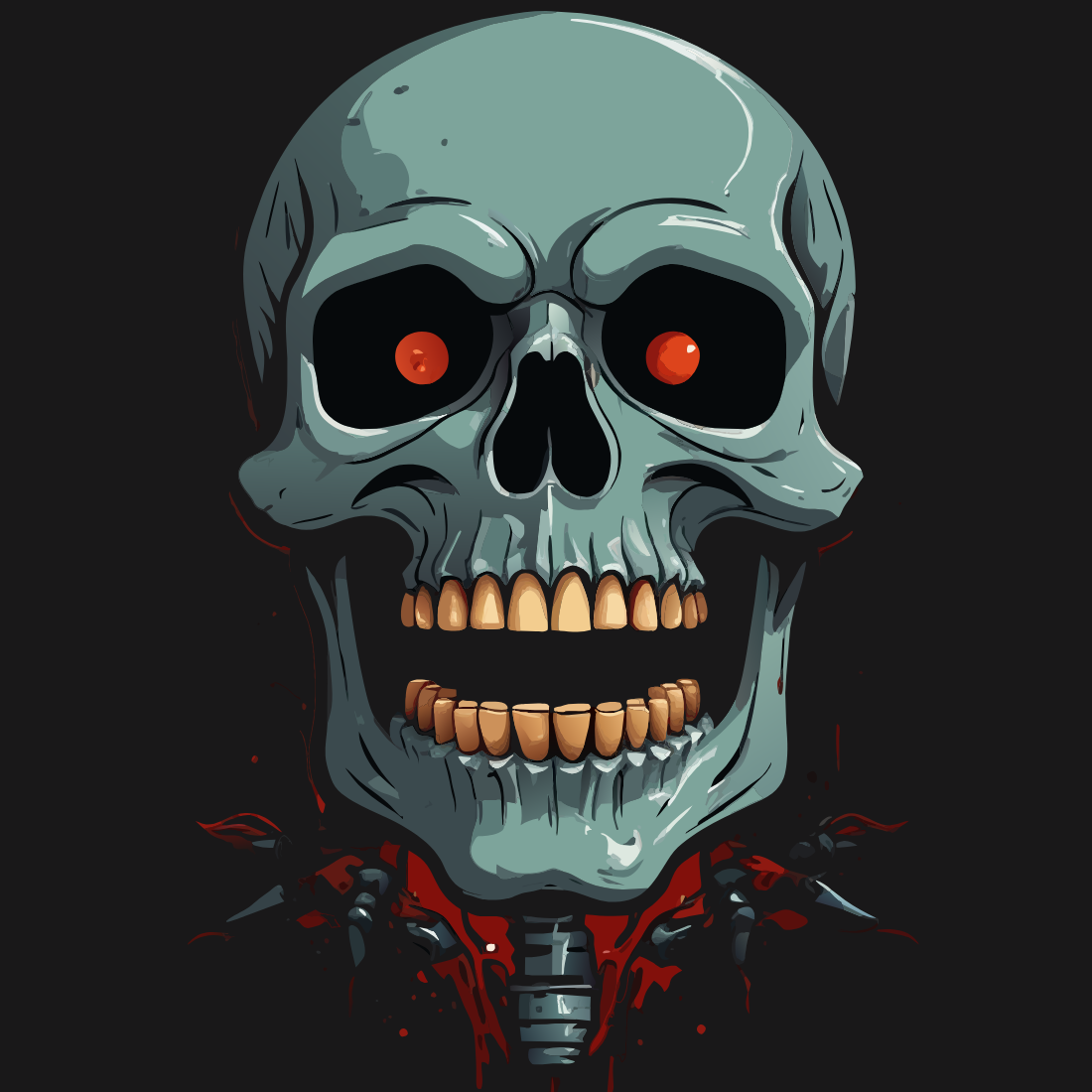 rage skull face vector png 782