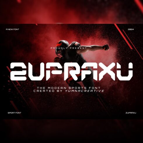 Zupraxu - Modern Sport Font cover image.