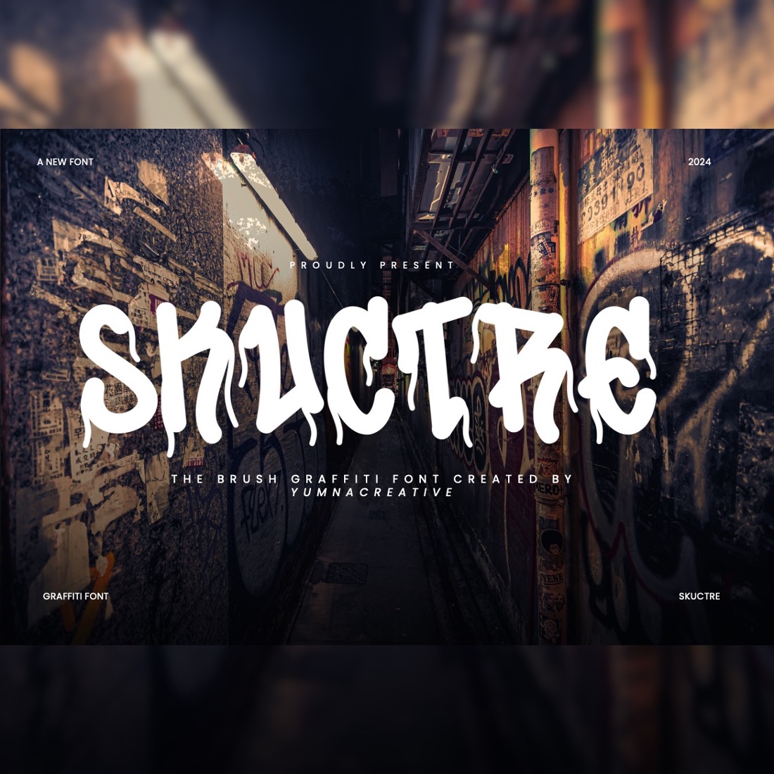Skuctre - Brush Graffiti Font cover image.