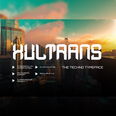 Xultrans - Techno Font cover image.
