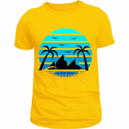 summer Beautiful T shirt design cover image.