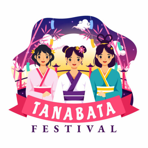 10 Tanabata Japan Festival Illustration cover image.