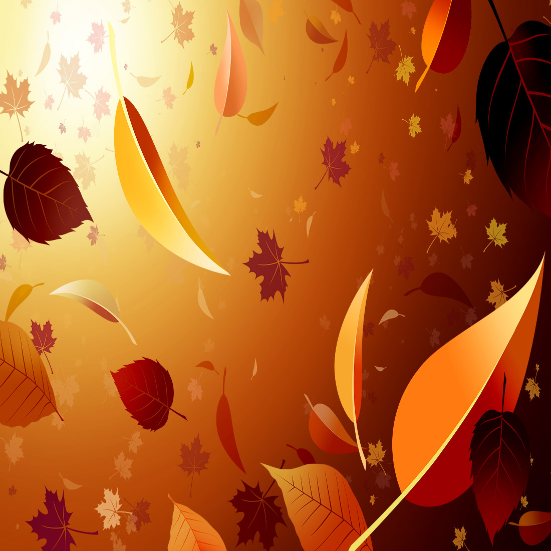 Tree leafs background - psd preview image.