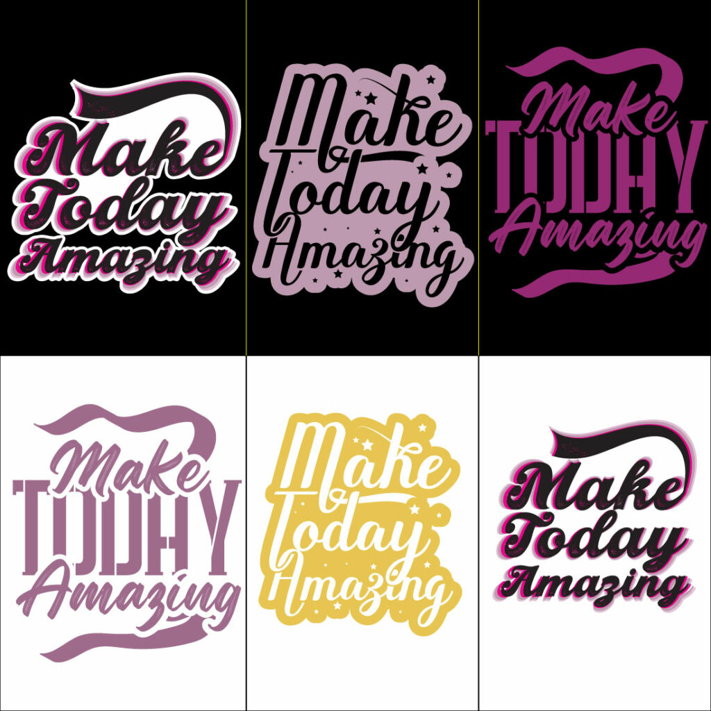 6 MOTIVATIONAL TYPOGRAPHY T-SHIRT DESIGN - MasterBundles