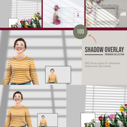 100 Shadow Overlay Background Mockup cover image.