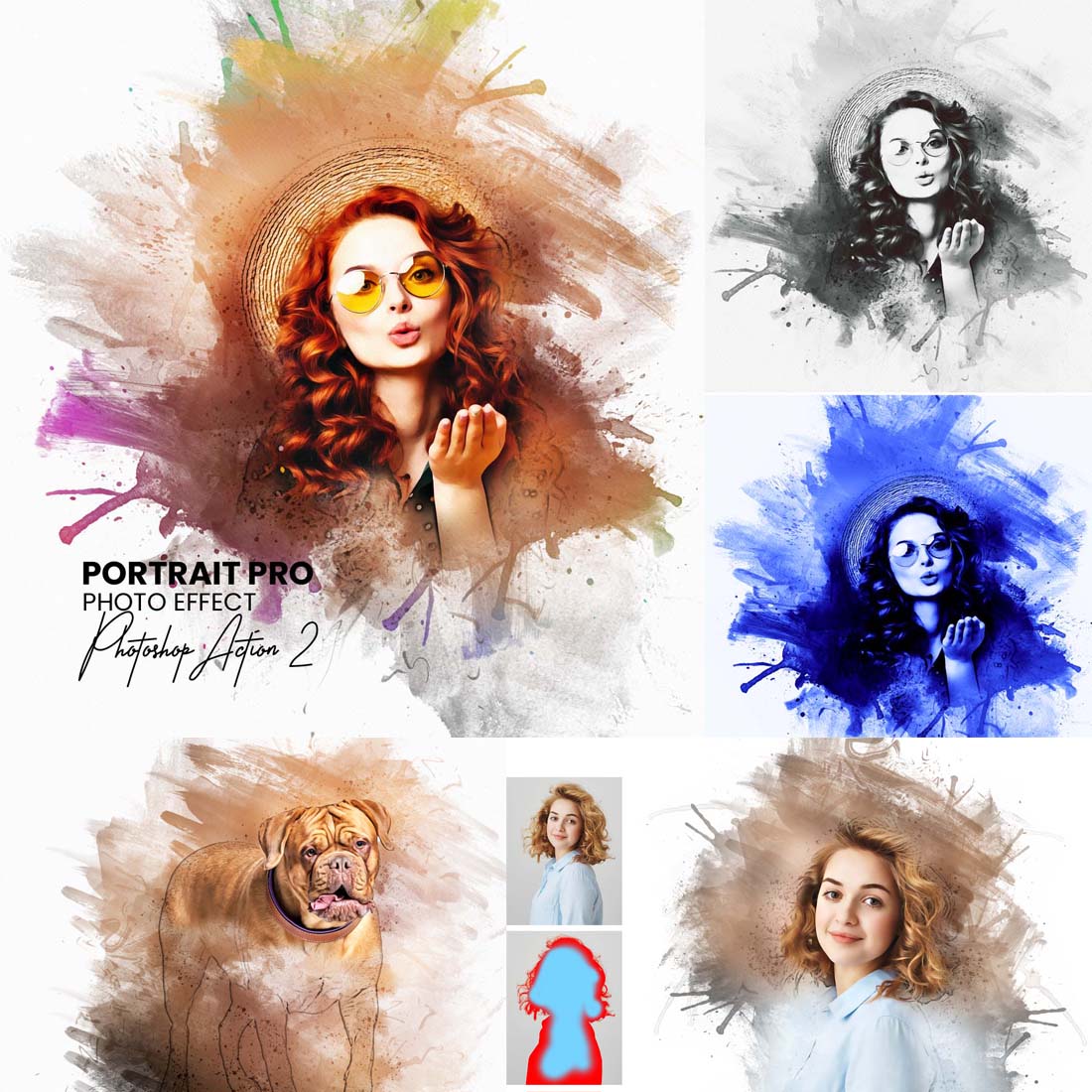 Portrait Pro Photoshop Action cover image.