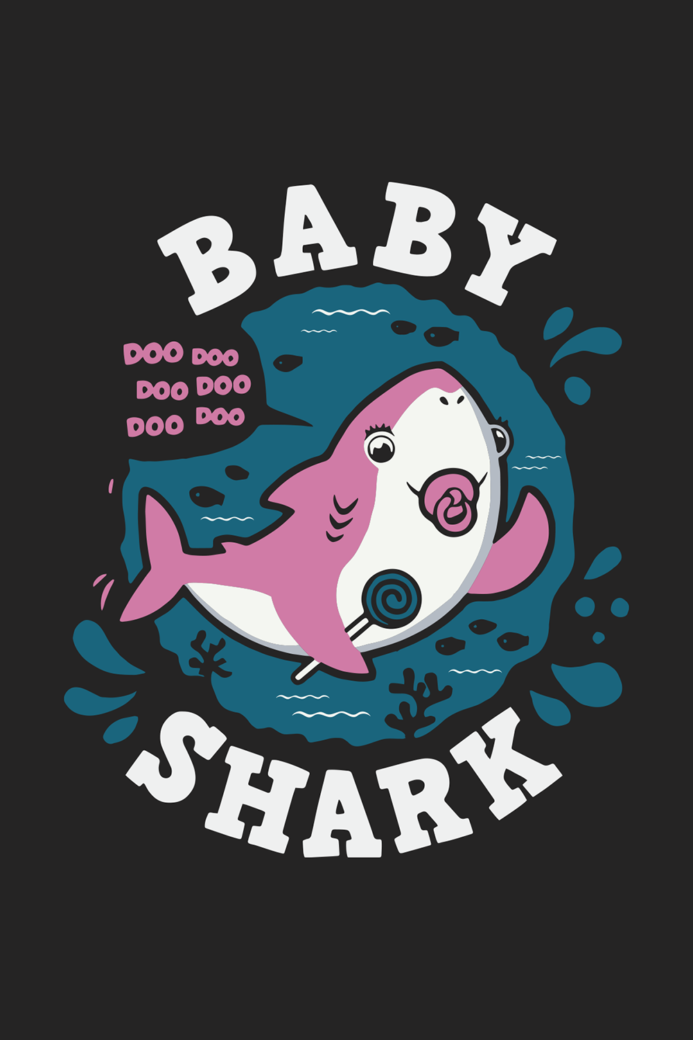 Baby Shark Svg, Shark Svg, Cartoon Svg, Movie Cartoon, Kids svg pinterest preview image.