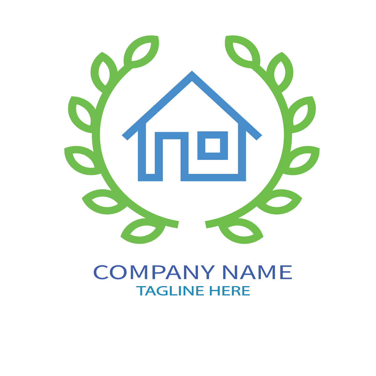 Grean Home Logo Design preview image.