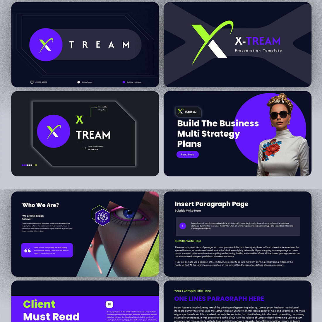 Xtream Business Plan PowerPoint Presentation Template preview image.