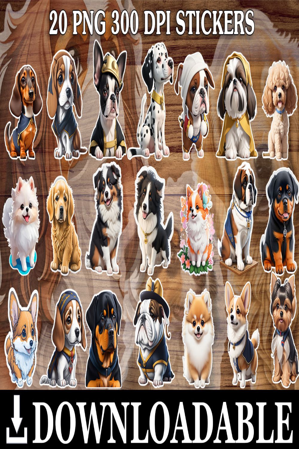 "Unleash Your Creativity: Explore 20+ High-Resolution Dog SVGs and PNGs in One Bundle!" pinterest preview image.