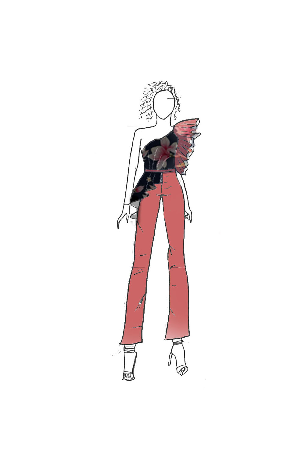 fashion illustration pinterest preview image.