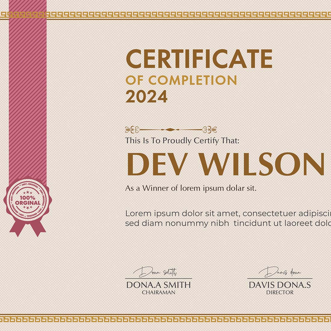 Professional Certificate Designs preview image.