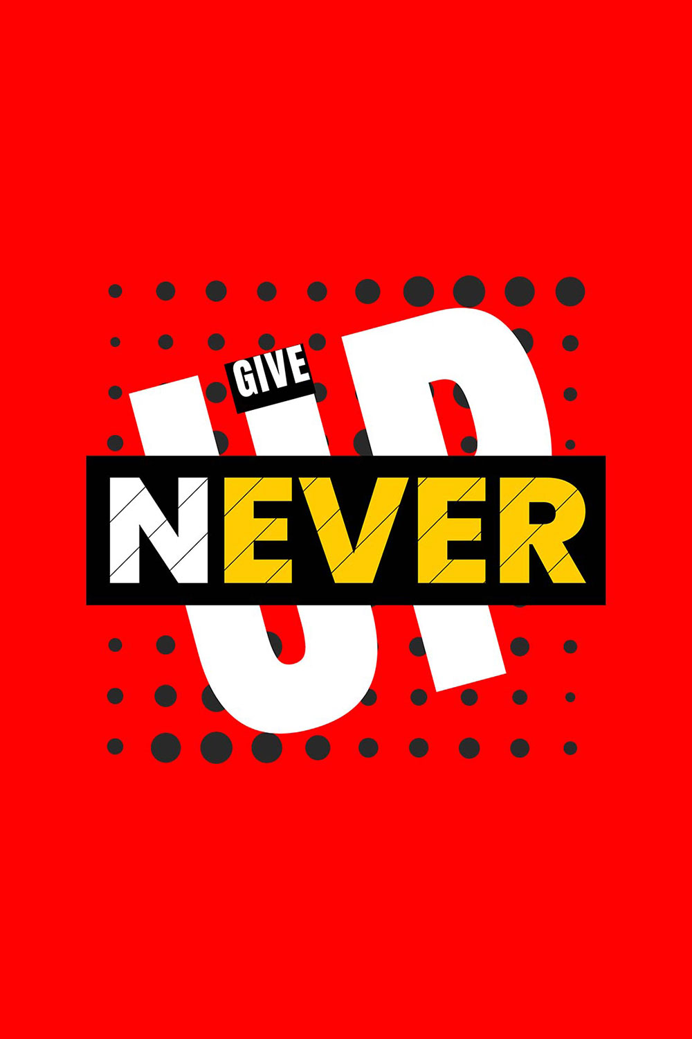 Never Give Up pinterest preview image.