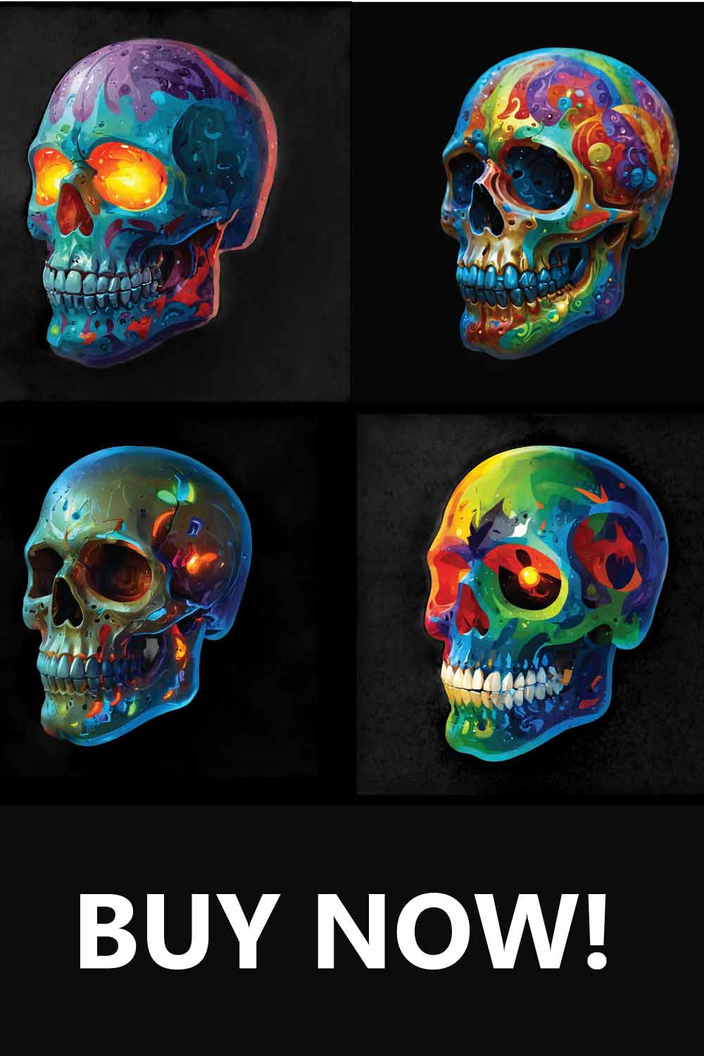 21 Vector Skulls For T Shirt Art or Printables High Quality pinterest preview image.