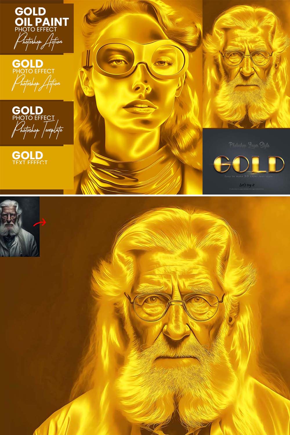 Golden Effect Collation pinterest preview image.